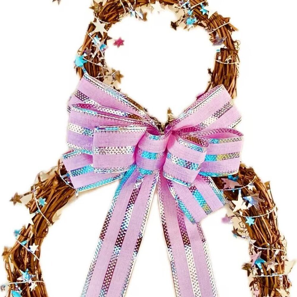 🐰 Pastel Bunny Grapevine Wreath – Easter Door Charm - Picture 3 of 10
